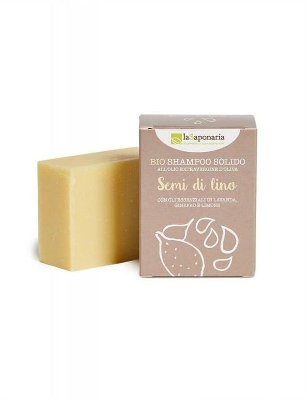 laSaponaria Tuhé mýdlo na tělo a vlasy 2v1 se lněným olejem BIO (100 g)