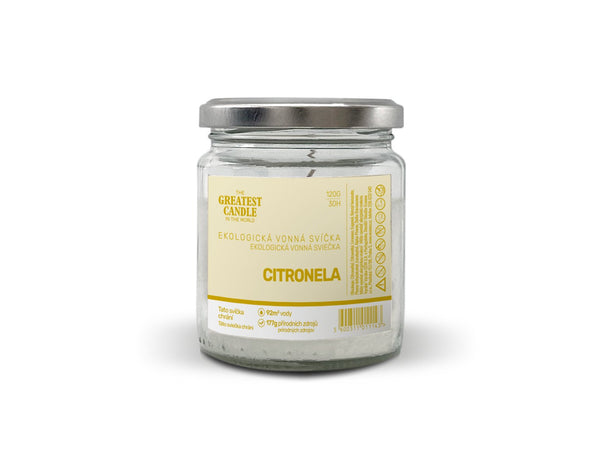 The Greatest Candle Zero-waste svíčka ve skle (120 g) - citronela