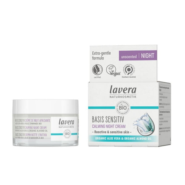 Lavera Basis Sensitive Zklidňující hydratační krém bez parfemace BIO - noční (50 ml)