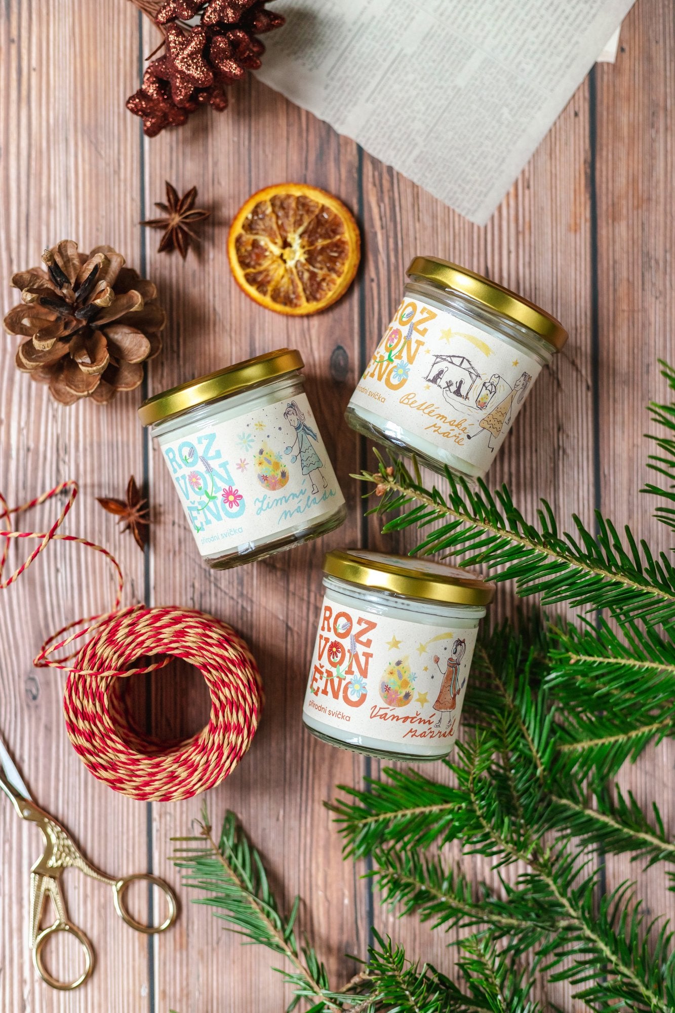 Rozvoněno Zvýhodněná sada Vánoční svíčky (3 ks)