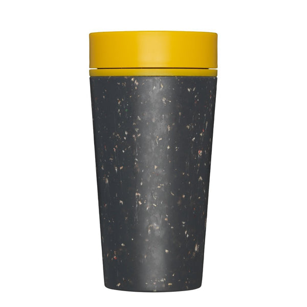 Circular Cup (340 ml) - černá/hořčicově žlutá